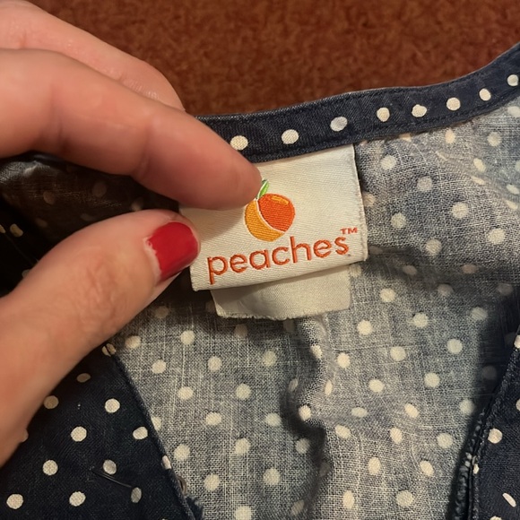 💙Polka dot nursing top / women’s medium / two front pockets / tie in back - Picture 6 of 10